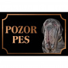 Neapolský mastin - Kovová tabuľka POZOR PES