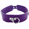 ROUGE Leather Plain Collar with Removeable O-Ring Purple