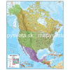 Amerika severná politická Terra 120x100cm zapichovacia mapa bez rámu MI