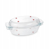TESCOMA Oválny pekáč s poklopom GrandCHEF 35 x 21 cm , sklenený