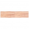 vidaXL Stolová doska svetlohnedá 220x50x(2-4)cm ošetrený masív hrany - Hnedá - 80308-34746