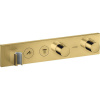 AXOR ShowerSolutions modul termostatu Select 460/90 s podomietkovou inštaláciou, pre 2 spotrebiče (vrchná sada), leštený vzhľad zlata, 18355990