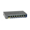 Netgear GS108T v3 ProSafe 8-port Gigabit Smart Switch, lze jej napájet i přes port 1 (802.3af PoE-PD) GS108T-300PES