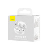 Baseus Baseus Earphone Bluetooth Bowie E2 BT 5.2, TWS AV Synchronization, Low Latency, IP55, White (NGTW090002)