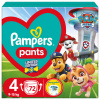Pampers Pants Paw Patrol 4 Detské plienkové nohavičky (9-15 kg) 72 jednorazových nohavičiek