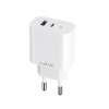 Maxlife MXTC-06-25AC PD QC nabíjačka 1x USB-C 1x USB 25W, biela (OEM0101202)