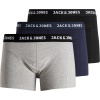 Jack and Jones Anthony 3-Pack Boxer Trunk Mens Grey/Navy/Black L