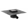 Hansgrohe RainDrain Point Podlahová vpusť, 10x10 cm, kefovaná nerezová oceľ 56247800-HG