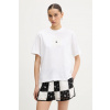 Bavlnené tričko Karl Lagerfeld Jeans dámske, biela farba, A2W17096 L