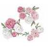 Samolepka na stenu PEONIES kvety !!! B. veľká súprava