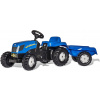 Rolly Toys Šliapací traktor New Holland TVT190 s vlečkou
