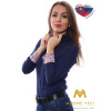 Tmavo-modrá dámska košeľa Slim Fit VS-DK1604, ZVOĽTE VEĽKOSŤ OBLEČENIA 3XL