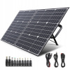 Skladací solárny panel 100 W monokryštalický s 2 USB, 18 V DC PD 60 W Type-C