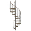 Minka STAIRS Kombinované točité schodisko Venezia orech/sivá pr. 120 cm