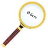 MAGNIFIER 63595 Lupa na čítanie 6cm hnedo-zlatá