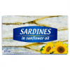 Konzervované sardinky bez hlavy s kožou v slnečnicovom oleji 125 g