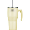 Thermos Termohrnček Refreshing s madlom a slamkou 850 ml Matne vanilková