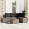 zahrada-XL Súprava záhradných pohoviek 5 pcs Sivá 209 x 154 x 85 cm 3356749