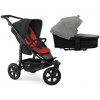 TFK Mono3 2v1 Anthracite with Red Higlights Combi carrycot + Seat unit Nenafukovacie kolesá (s výplňou) Hlboká vanička Premium Grey