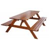 Rojaplast Záhradný set Piknik 200 cm drevený gaštan