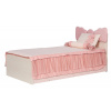 CPL Detská posteľ 100x200 so zásuvkou Chere-breza/ružová