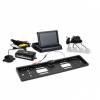 Asistenty parkovania TFT02 4,3 s kamerou HD-402-LED 4-senzorové, strieborné Amio