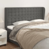 vidaXL Čelo postele so záhybmi sivé 203x23x118/128 cm umelá koža - Sivá - 5203-147029
