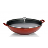 Kela Wok litinový s poklicí CALIDO 36 cm červená KL-11947