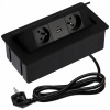STOLOVÝ NÁBYTKOVÝ PREDLŽOVACÍ KÁBEL ČIERNY GTV SOFT 2X USB A+C UZEMŇOVACÍ KONEKTOR