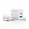 Nabíjačka Anker 312 20W USB-A / USB-C biela