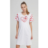 Dámska tehotenská nočná košeľa Love Light Grey Printed - Vienetta M sv.šedá-vzor