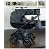 Detský kočík 3D Ring Adbor | Deluxe Baby Farba: 05 - Čierna