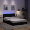 Rám postele s LED bez matrace černý 120x200 cm Látka Černý 3310659