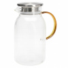 KANVICA NA ČAJ Z BOROSILIKÁTOVÉHO SKLA 1,5 L PRIEHĽADNÁ OCEĽOVÁ POKRIEVKA