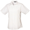 Premier Košile PR 302, popelínová, krátký rukáv, dámská COT3903020012e-white L Bílá