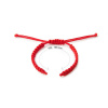 Nylónový základ na Shamballa náramky 110mm červený - 1 ks