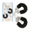 ToyJoy Furry Fun Cuffs plyšové erotické putá Black