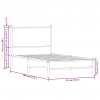 vidaXL Kovový posteľný rám bez matraca, tmavý dub 90x190 cm - Hnedá - 47749-55881