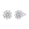 GRACE Silver Jewellery Stříbrné náušnice Fiona 0,1 ct MOISSANITE + CERTIFIKÁT E-MSE081/287 Stříbrná