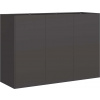 VidaXL Kvetináč kovový čierny 120 x 40 x 80 cm