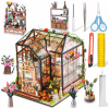 MINIATÚRNY DOMČEK DIY SKLENÍK PUZZLE 3D SKLADACÍ MODEL MAĽOVANÝ DARČEK