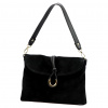 Dámska kožená kabelka cez rameno Luka 25-002 čierna 31 x 21 x 7 cm