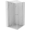 Mexen Mist-F Duo, skladací sprchový kút 70 x 70 cm, číre sklo, chrómový profil, 8A6-070L-070P-01-00