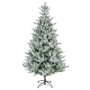 Vianočný umelý zasnežený stromček Allison borovica s kovovým stojanom, 112x180 cm
