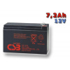 CSB Náhradni baterie 12V - 7,2Ah GP1272 F2 - kompatibilní s RBC2/5/8/9/12/22/23/25/27/31/32/33/40/48/51/53/54/59/109/110, GP1272 F2