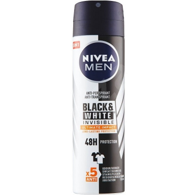 Beiersdorf AG NIVEA Men Black and White Invisible Ultimate Impact deospray 150ml