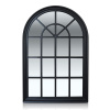 Casa Chic Savile, francúzske zrkadlo vo vzhľade okna, drevený rám, 120 x 80 cm (MIR-WIN-120X80-BLK)