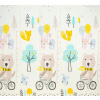 Hracia podložka pre deti 197x177 cm - Medveď na bicykli