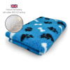 DRYBED Premium Vet Bed Paws & Bones tyrkysový + čierny + biely 150 x 100 cm