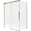 Mexen Rox, 2-krídlová posuvná vaňová zástena 120 + 70 x 150 cm, 8mm číre sklo, ružové zlato profil, 8C9-120-070-60-00